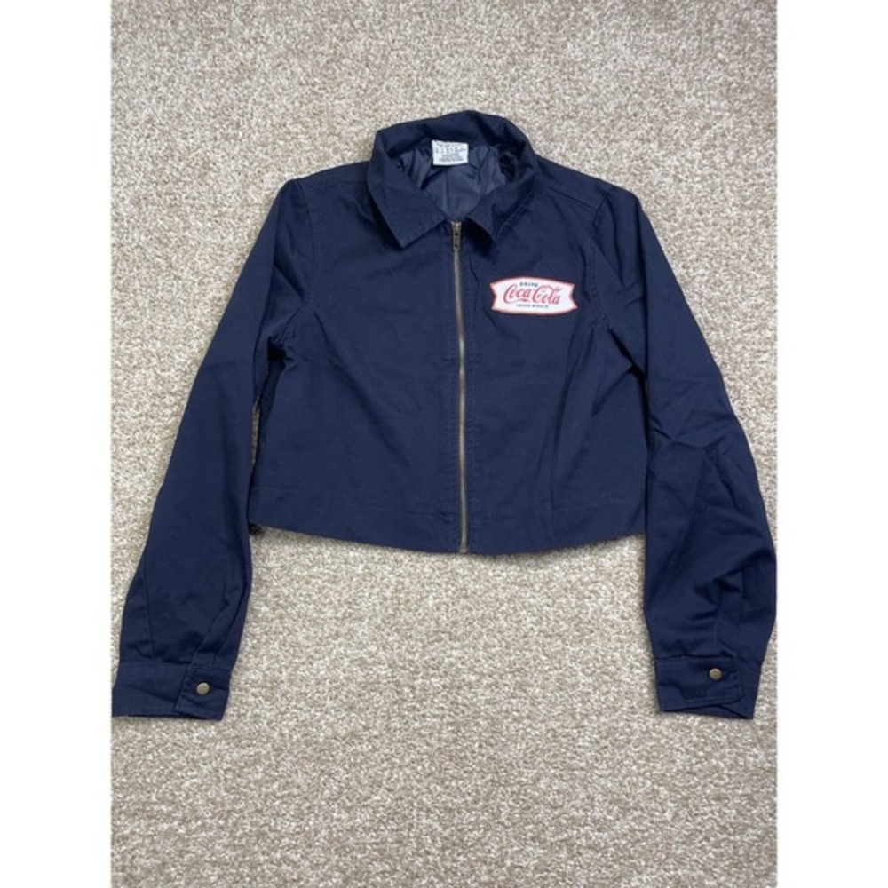 Vintage Coca-Cola Company‎ Navy Crop Jacket w/Logo Size Small